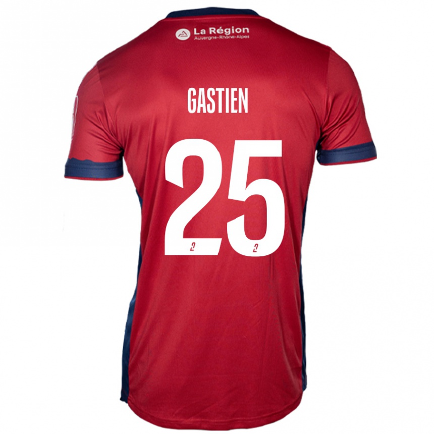 Gyermek Labdarúgás Johan Gastien #25 Világos Bordó Hazai Jersey 2024/25 Mez Póló Ing