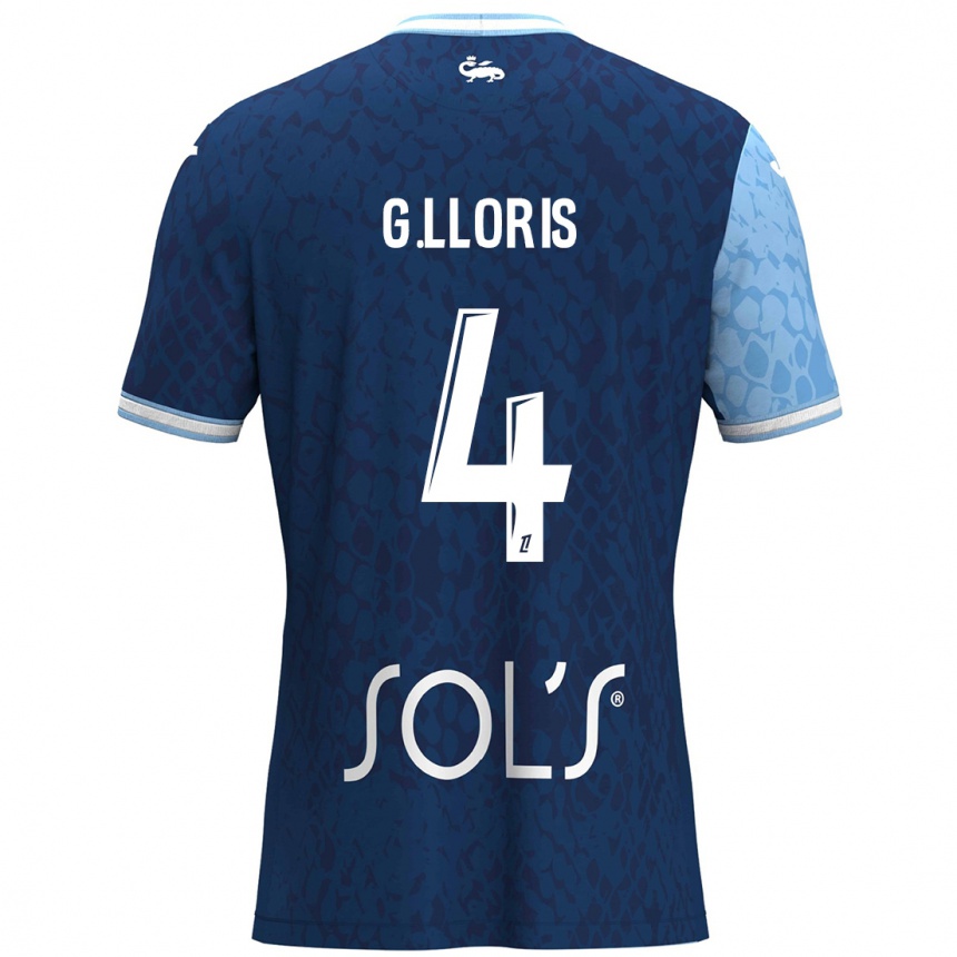 Gyermek Labdarúgás Gautier Lloris #4 Égszínkék Sötétkék Hazai Jersey 2024/25 Mez Póló Ing