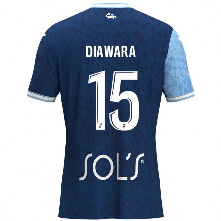 Gyermek Labdarúgás Kandet Diawara #15 Égszínkék Sötétkék Hazai Jersey 2024/25 Mez Póló Ing