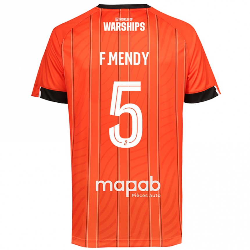 Gyermek Labdarúgás Formose Mendy #5 Narancs Hazai Jersey 2024/25 Mez Póló Ing