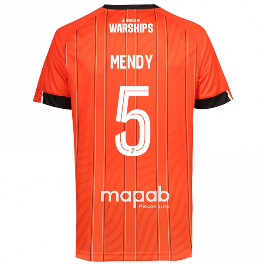 Gyermek Labdarúgás Benjamin Mendy #5 Narancs Hazai Jersey 2024/25 Mez Póló Ing