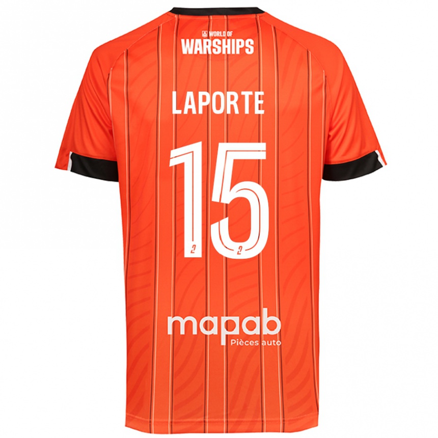 Gyermek Labdarúgás Julien Laporte #15 Narancs Hazai Jersey 2024/25 Mez Póló Ing