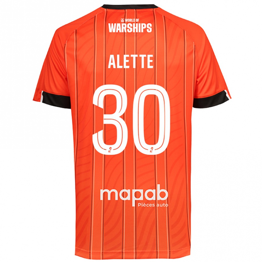 Gyermek Labdarúgás Gaël Alette #30 Narancs Hazai Jersey 2024/25 Mez Póló Ing