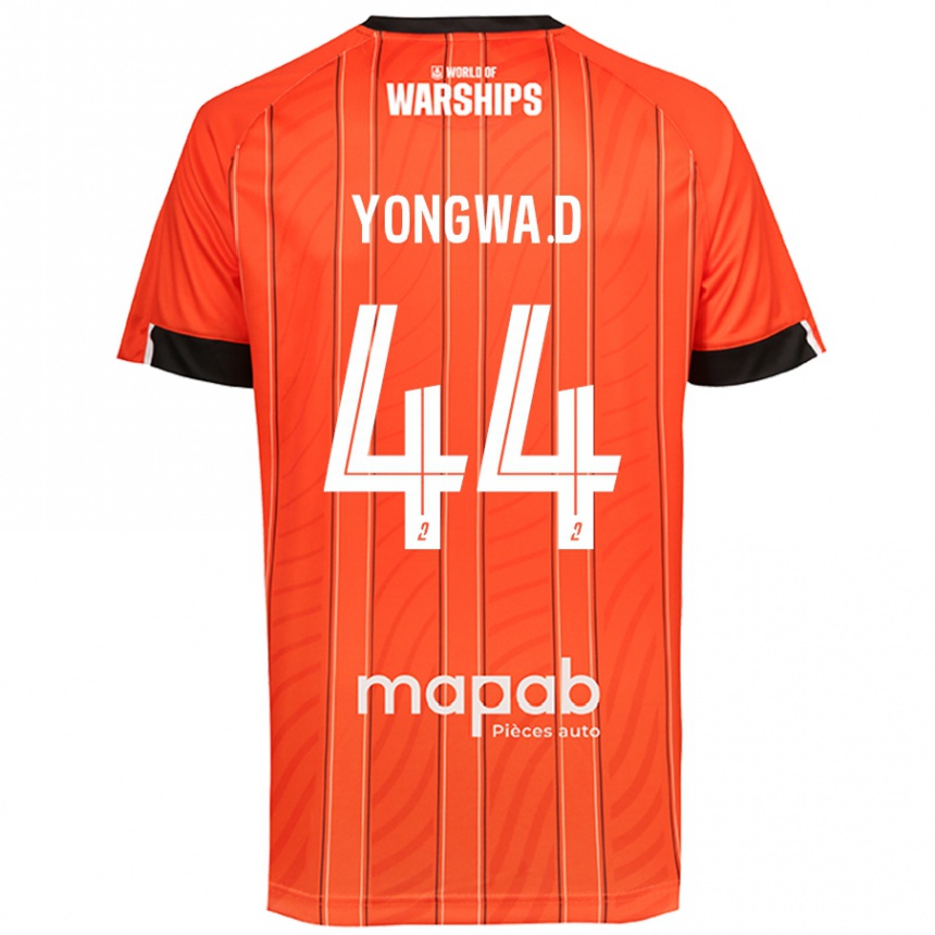 Gyermek Labdarúgás Darlin Yongwa #44 Narancs Hazai Jersey 2024/25 Mez Póló Ing