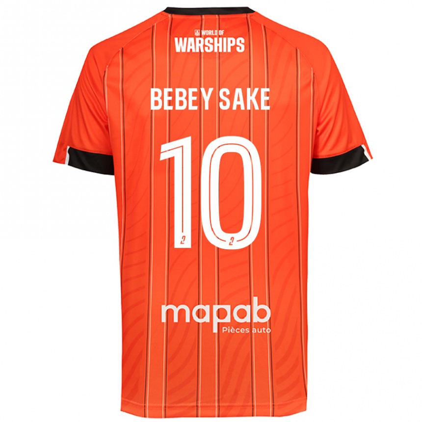 Gyermek Labdarúgás Mattéo Bebey Sake #10 Narancs Hazai Jersey 2024/25 Mez Póló Ing