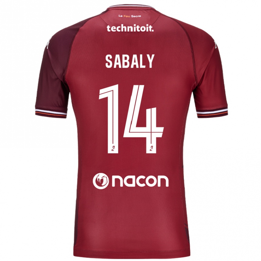 Gyermek Labdarúgás Cheikh Sabaly #14 Piros Granata Hazai Jersey 2024/25 Mez Póló Ing