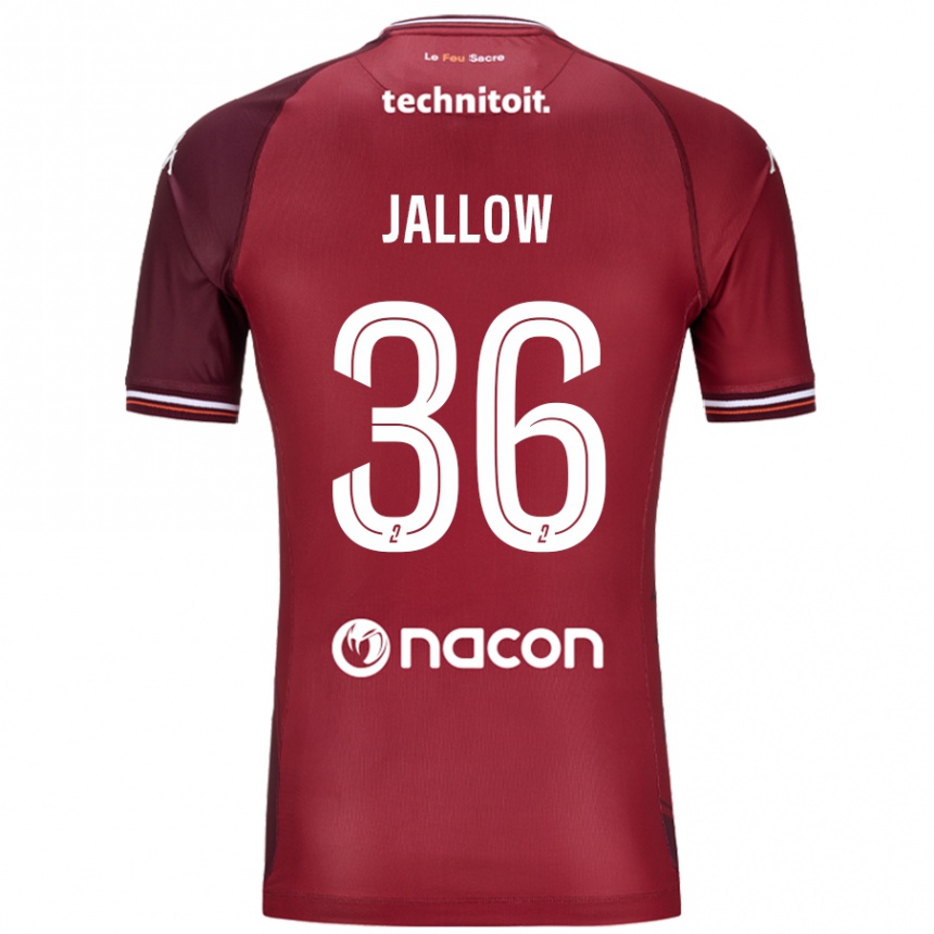 Gyermek Labdarúgás Ablie Jallow #36 Piros Granata Hazai Jersey 2024/25 Mez Póló Ing