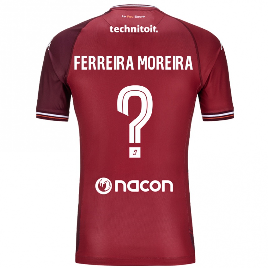 Gyermek Labdarúgás Ruben Ferreira Moreira #0 Piros Granata Hazai Jersey 2024/25 Mez Póló Ing