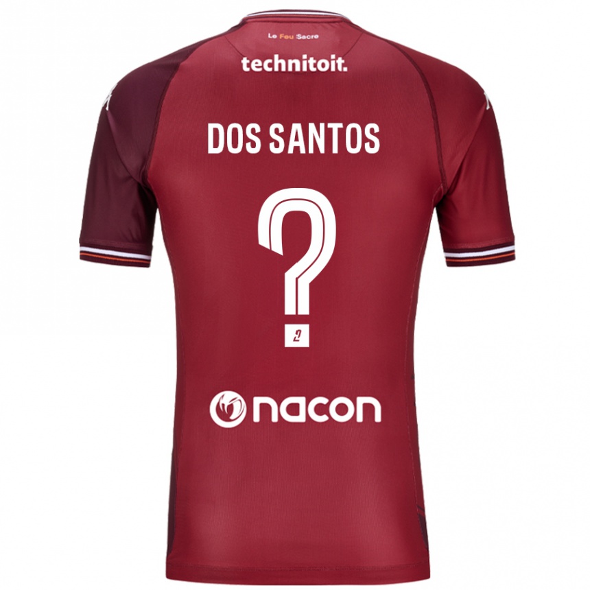 Gyermek Labdarúgás Tahirys Dos Santos #0 Piros Granata Hazai Jersey 2024/25 Mez Póló Ing