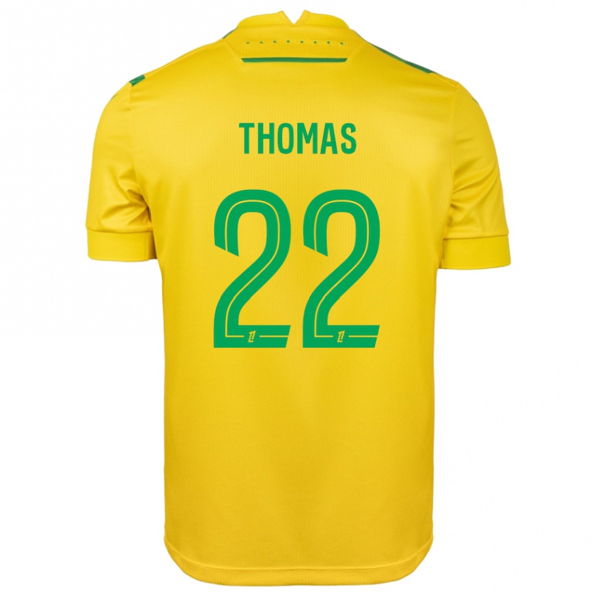 Gyermek Labdarúgás Sorba Thomas #22 Sárga Zöld Hazai Jersey 2024/25 Mez Póló Ing