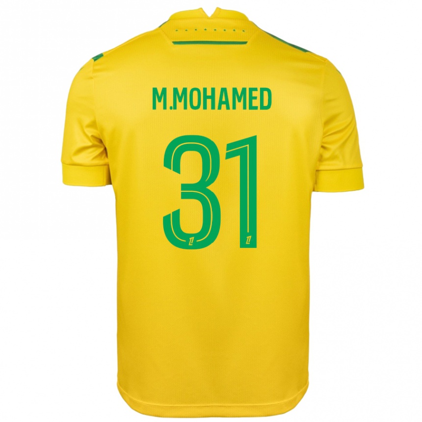 Gyermek Labdarúgás Mostafa Mohamed #31 Sárga Zöld Hazai Jersey 2024/25 Mez Póló Ing