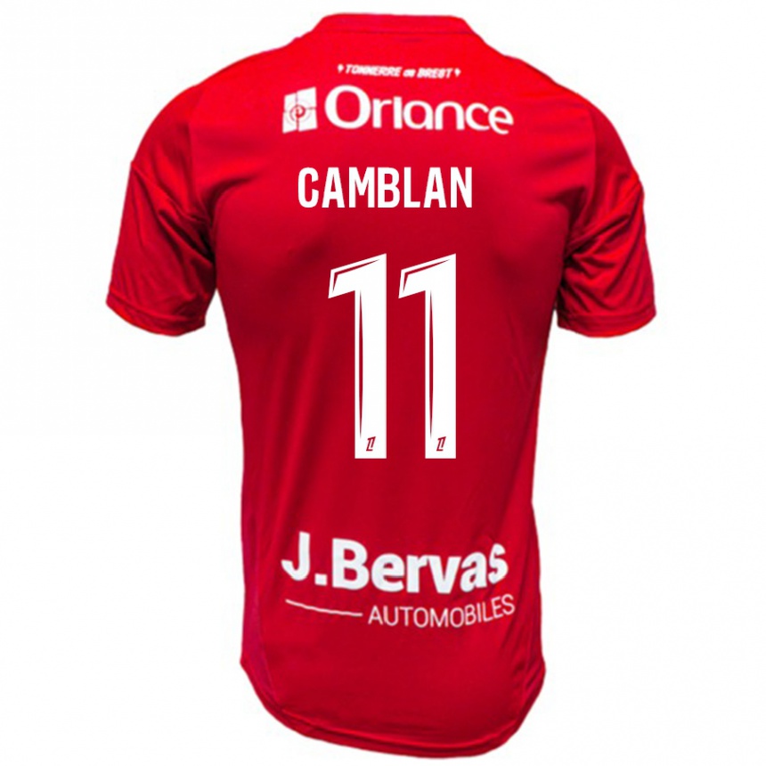 Gyermek Labdarúgás Axel Camblan #11 Piros Fehér Hazai Jersey 2024/25 Mez Póló Ing