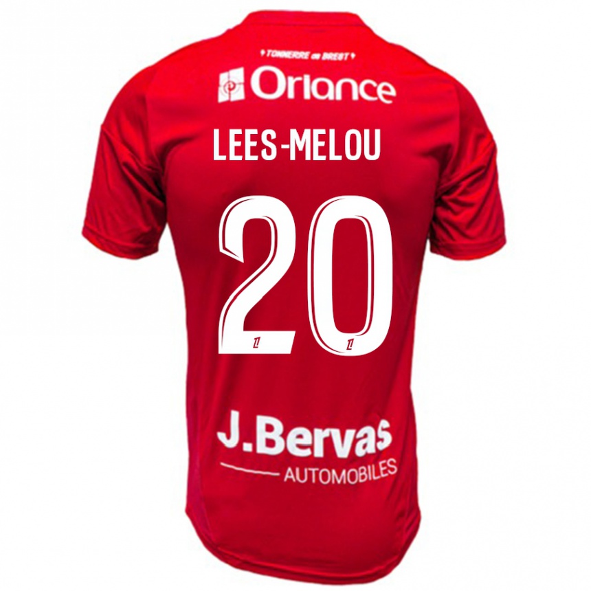 Gyermek Labdarúgás Pierre Lees-Melou #20 Piros Fehér Hazai Jersey 2024/25 Mez Póló Ing