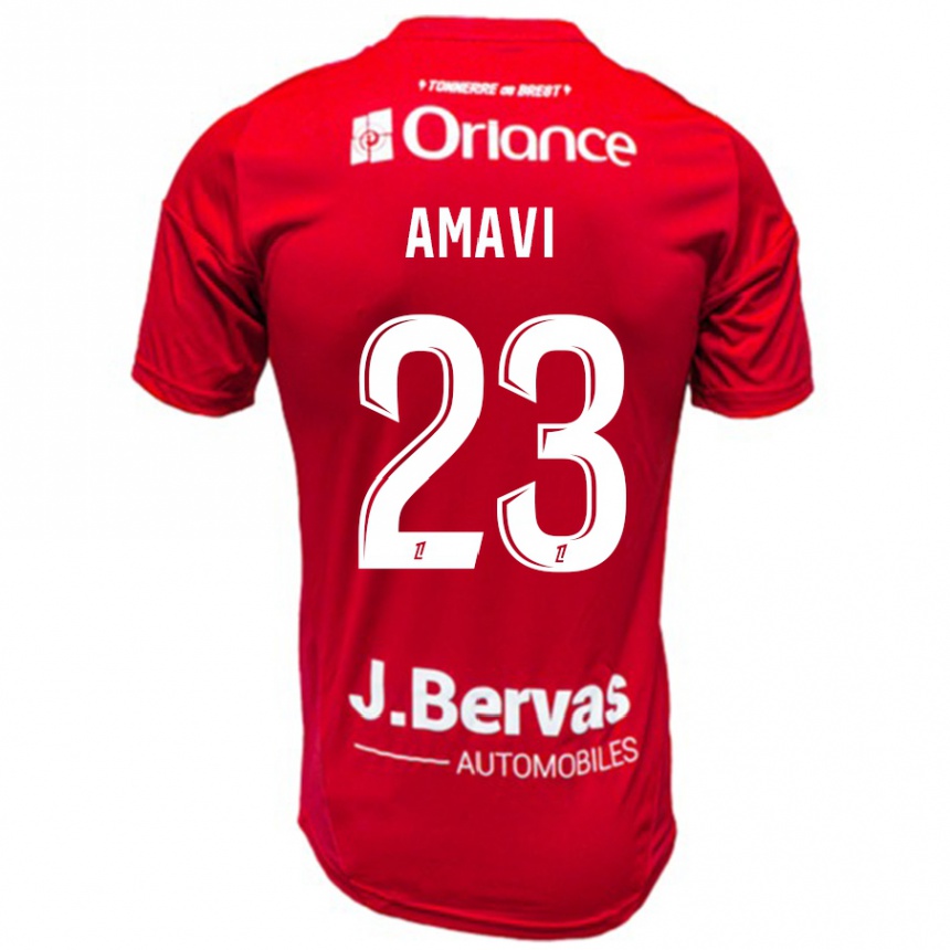 Gyermek Labdarúgás Jordan Amavi #23 Piros Fehér Hazai Jersey 2024/25 Mez Póló Ing