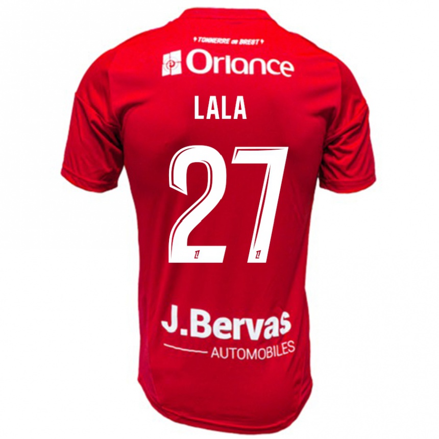 Gyermek Labdarúgás Kenny Lala #27 Piros Fehér Hazai Jersey 2024/25 Mez Póló Ing