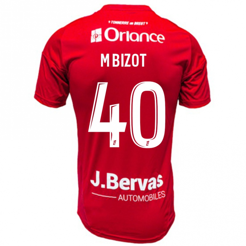 Gyermek Labdarúgás Marco Bizot #40 Piros Fehér Hazai Jersey 2024/25 Mez Póló Ing