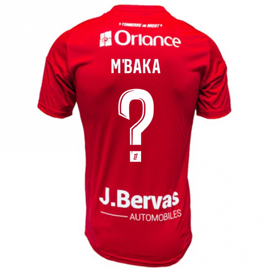 Gyermek Labdarúgás Sacha M'baka #0 Piros Fehér Hazai Jersey 2024/25 Mez Póló Ing