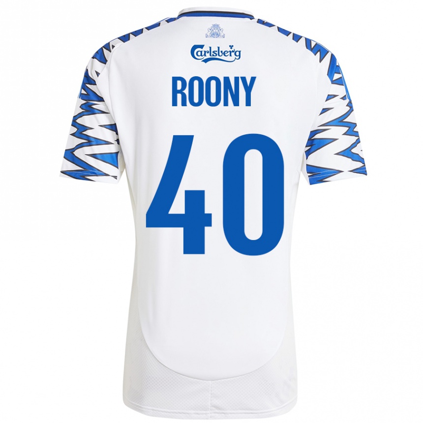 Gyermek Labdarúgás Roony Bardghji #40 Fehér Ég Kék Hazai Jersey 2024/25 Mez Póló Ing