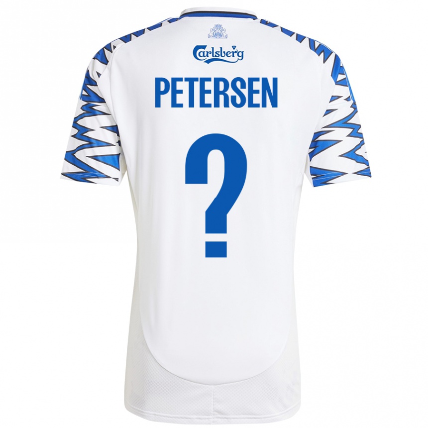 Gyermek Labdarúgás Frederik Petersen #0 Fehér Ég Kék Hazai Jersey 2024/25 Mez Póló Ing