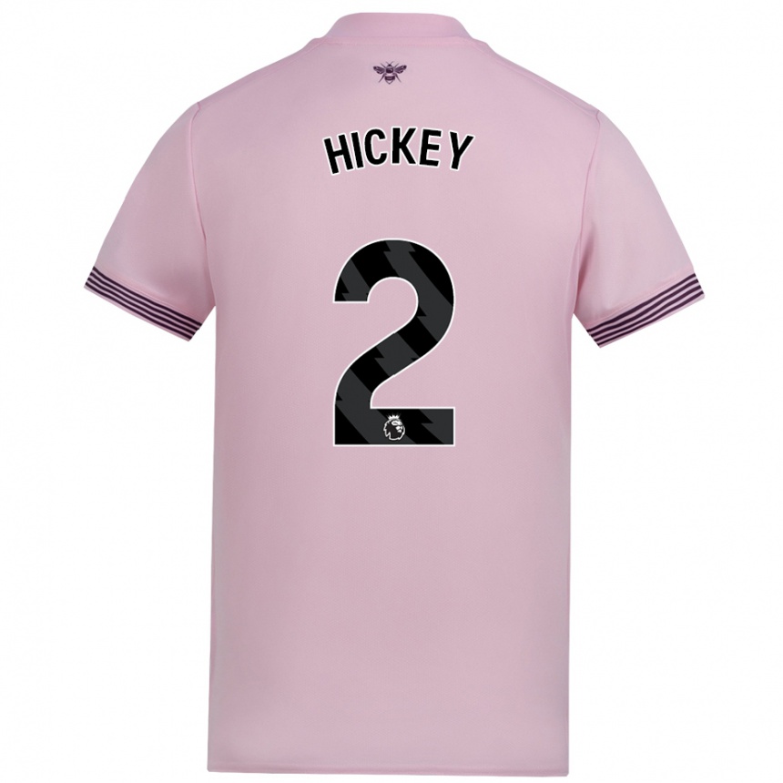 Gyermek Labdarúgás Aaron Hickey #2 Rózsaszín Idegenbeli Jersey 2024/25 Mez Póló Ing