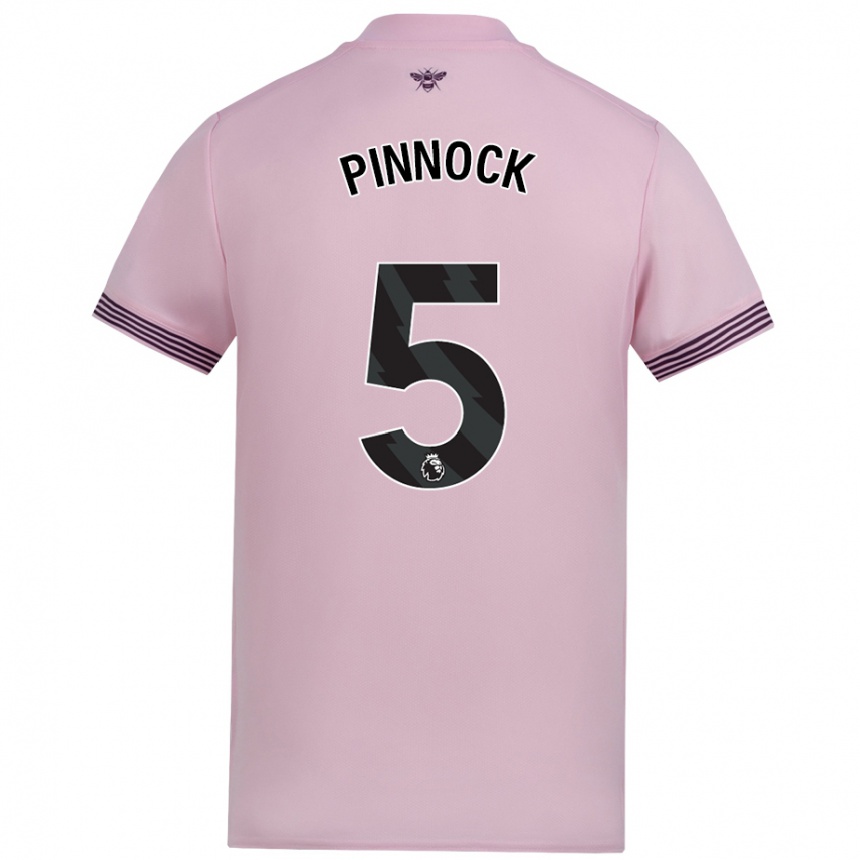 Gyermek Labdarúgás Ethan Pinnock #5 Rózsaszín Idegenbeli Jersey 2024/25 Mez Póló Ing