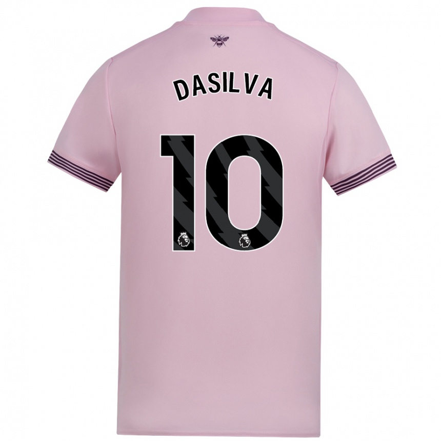 Gyermek Labdarúgás Josh Dasilva #10 Rózsaszín Idegenbeli Jersey 2024/25 Mez Póló Ing