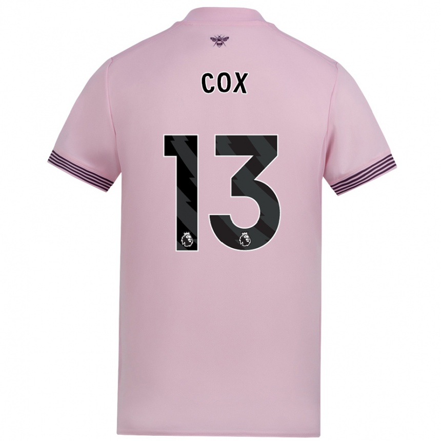 Gyermek Labdarúgás Matthew Cox #13 Rózsaszín Idegenbeli Jersey 2024/25 Mez Póló Ing