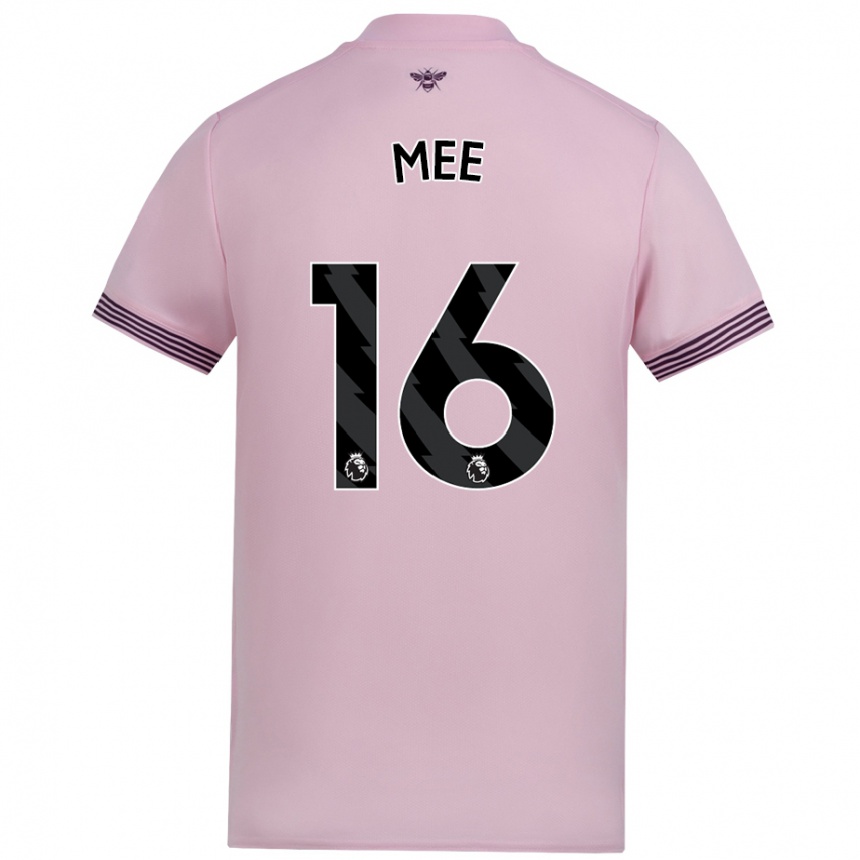 Gyermek Labdarúgás Ben Mee #16 Rózsaszín Idegenbeli Jersey 2024/25 Mez Póló Ing