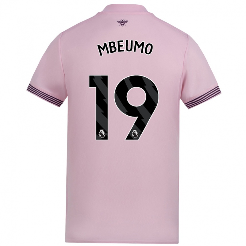 Gyermek Labdarúgás Bryan Mbeumo #19 Rózsaszín Idegenbeli Jersey 2024/25 Mez Póló Ing