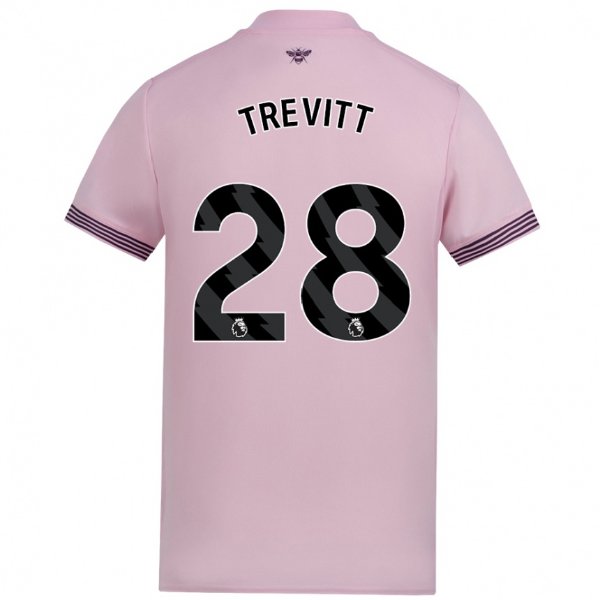 Gyermek Labdarúgás Ryan Trevitt #28 Rózsaszín Idegenbeli Jersey 2024/25 Mez Póló Ing