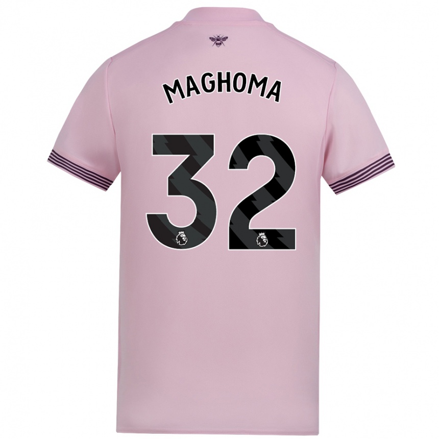 Gyermek Labdarúgás Paris Maghoma #32 Rózsaszín Idegenbeli Jersey 2024/25 Mez Póló Ing