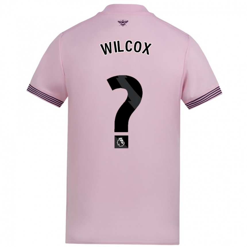 Gyermek Labdarúgás Max Wilcox #0 Rózsaszín Idegenbeli Jersey 2024/25 Mez Póló Ing