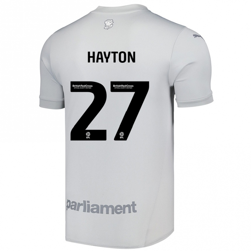 Gyermek Labdarúgás Adam Hayton #27 Ezüstszürke Idegenbeli Jersey 2024/25 Mez Póló Ing