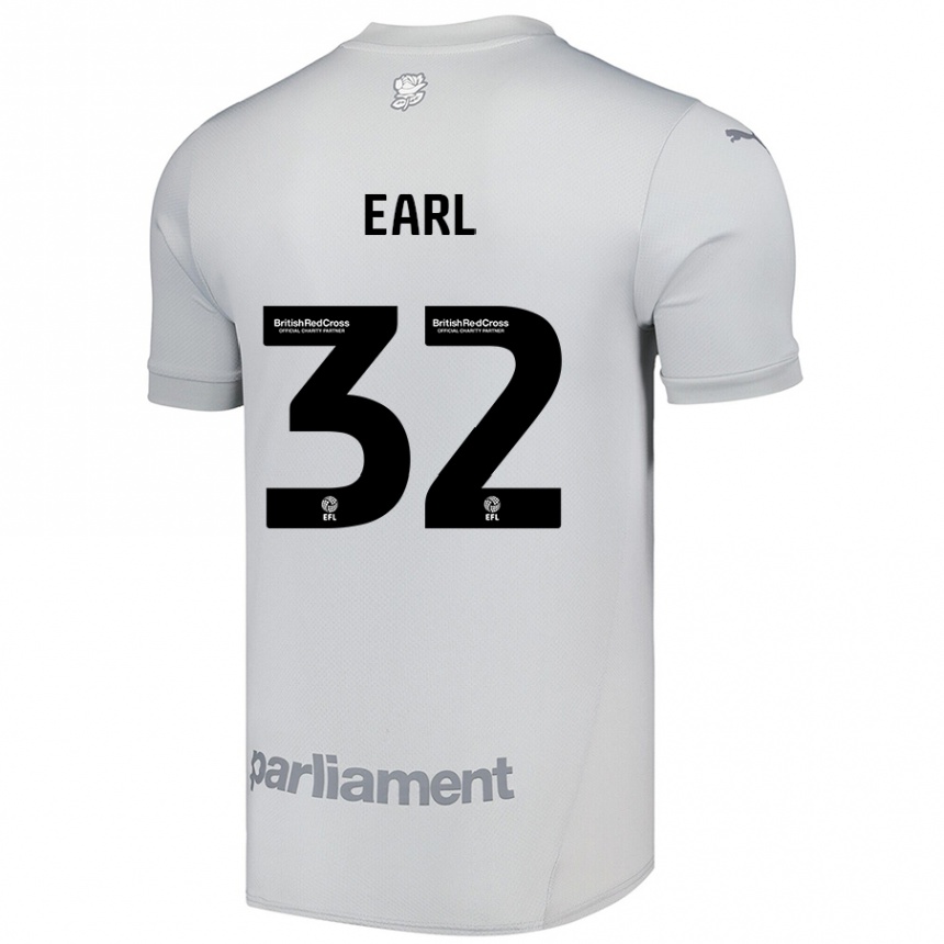 Gyermek Labdarúgás Josh Earl #32 Ezüstszürke Idegenbeli Jersey 2024/25 Mez Póló Ing