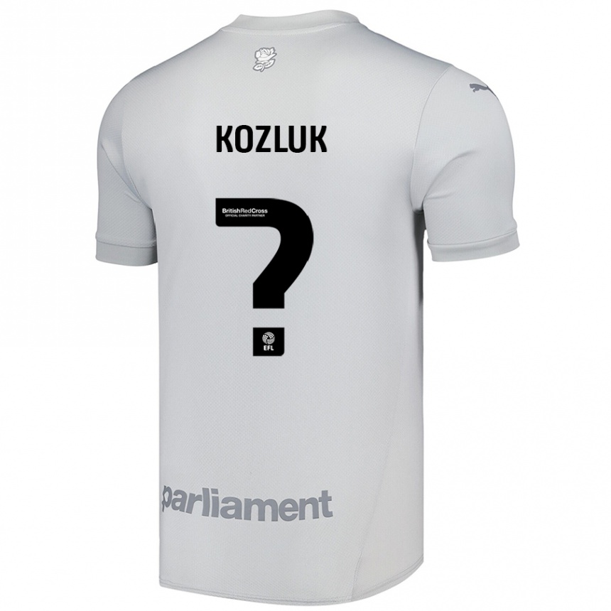 Gyermek Labdarúgás Ziggy Kozluk #0 Ezüstszürke Idegenbeli Jersey 2024/25 Mez Póló Ing