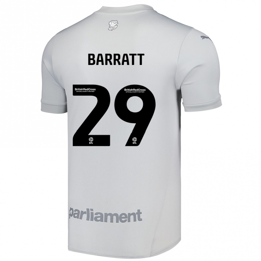 Gyermek Labdarúgás Connor Barratt #29 Ezüstszürke Idegenbeli Jersey 2024/25 Mez Póló Ing