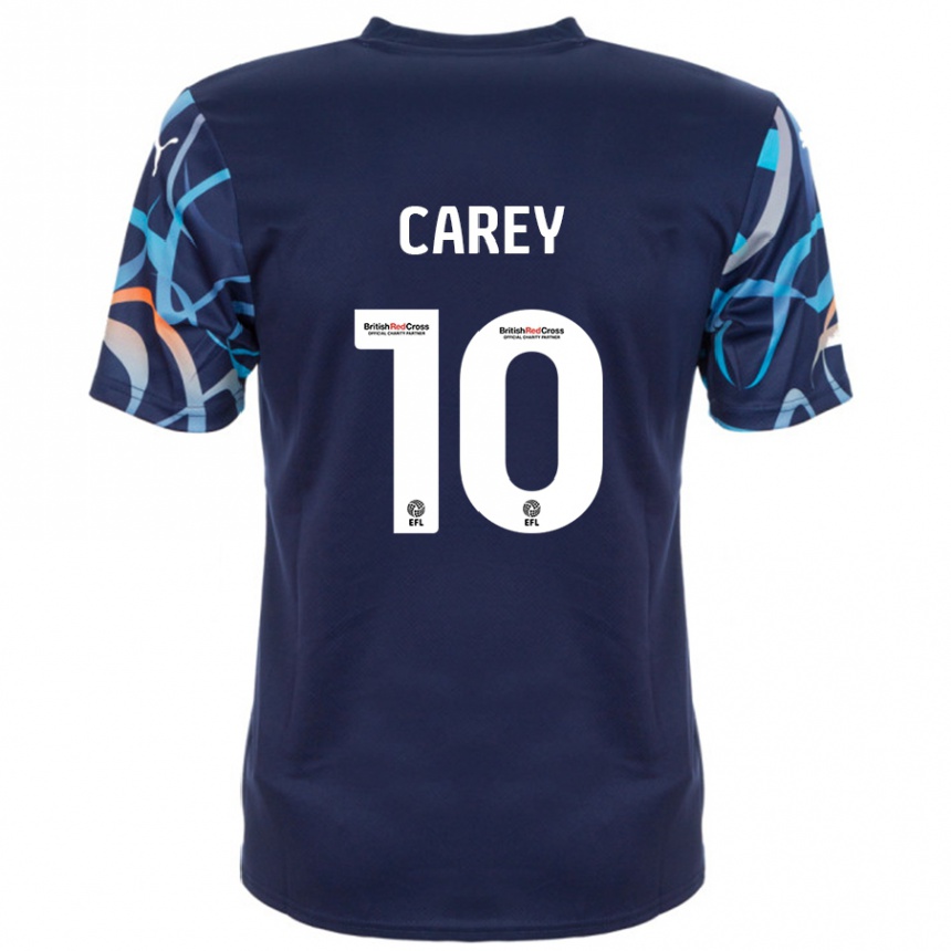 Gyermek Labdarúgás Sonny Carey #10 Sötétkék Idegenbeli Jersey 2024/25 Mez Póló Ing