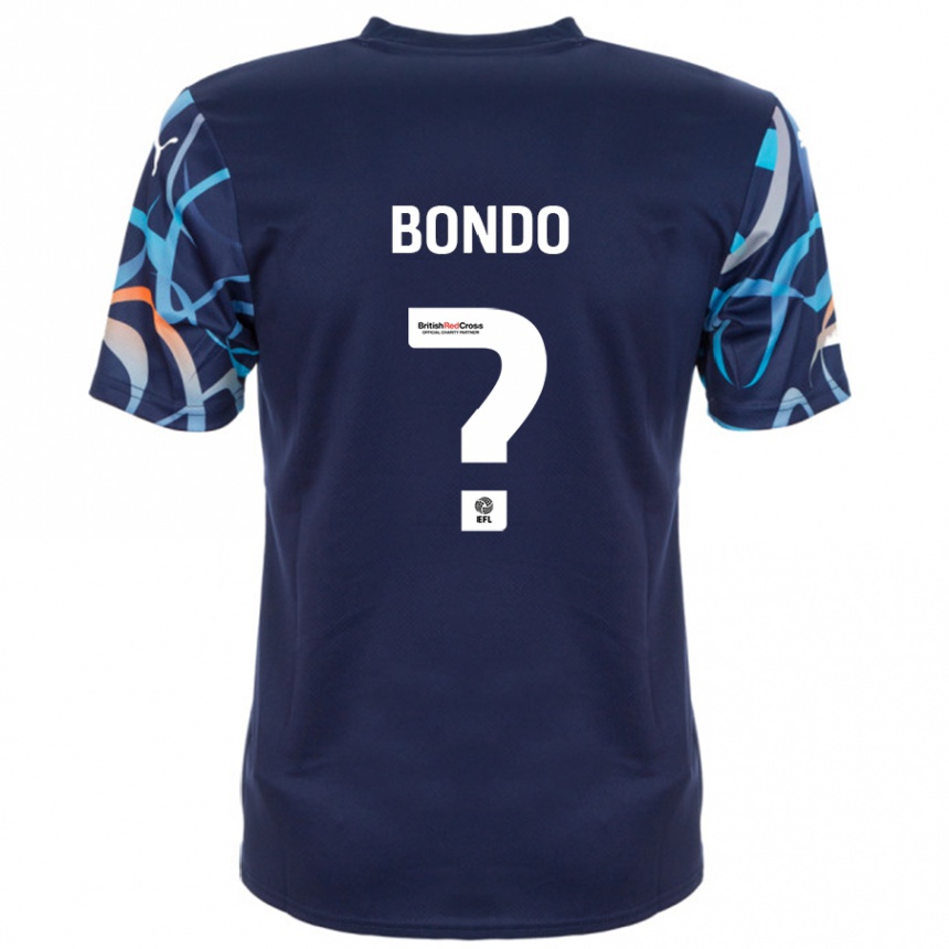 Gyermek Labdarúgás Terry Bondo #0 Sötétkék Idegenbeli Jersey 2024/25 Mez Póló Ing