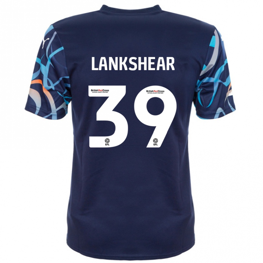 Gyermek Labdarúgás Alex Lankshear #39 Sötétkék Idegenbeli Jersey 2024/25 Mez Póló Ing