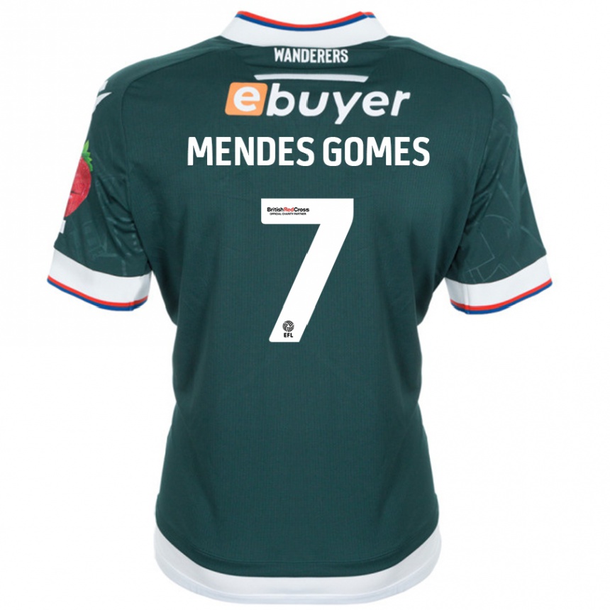 Gyermek Labdarúgás Carlos Mendes #7 Sötétzöld Idegenbeli Jersey 2024/25 Mez Póló Ing