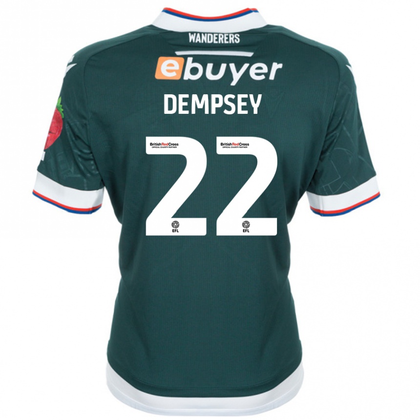 Gyermek Labdarúgás Kyle Dempsey #22 Sötétzöld Idegenbeli Jersey 2024/25 Mez Póló Ing