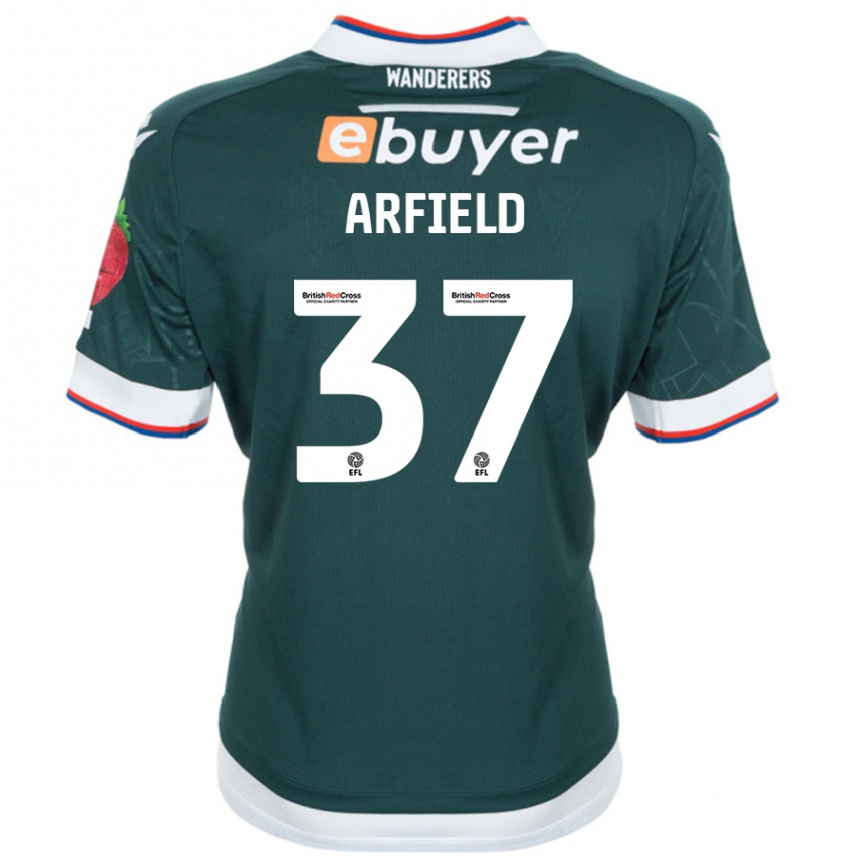 Gyermek Labdarúgás Scott Arfield #37 Sötétzöld Idegenbeli Jersey 2024/25 Mez Póló Ing