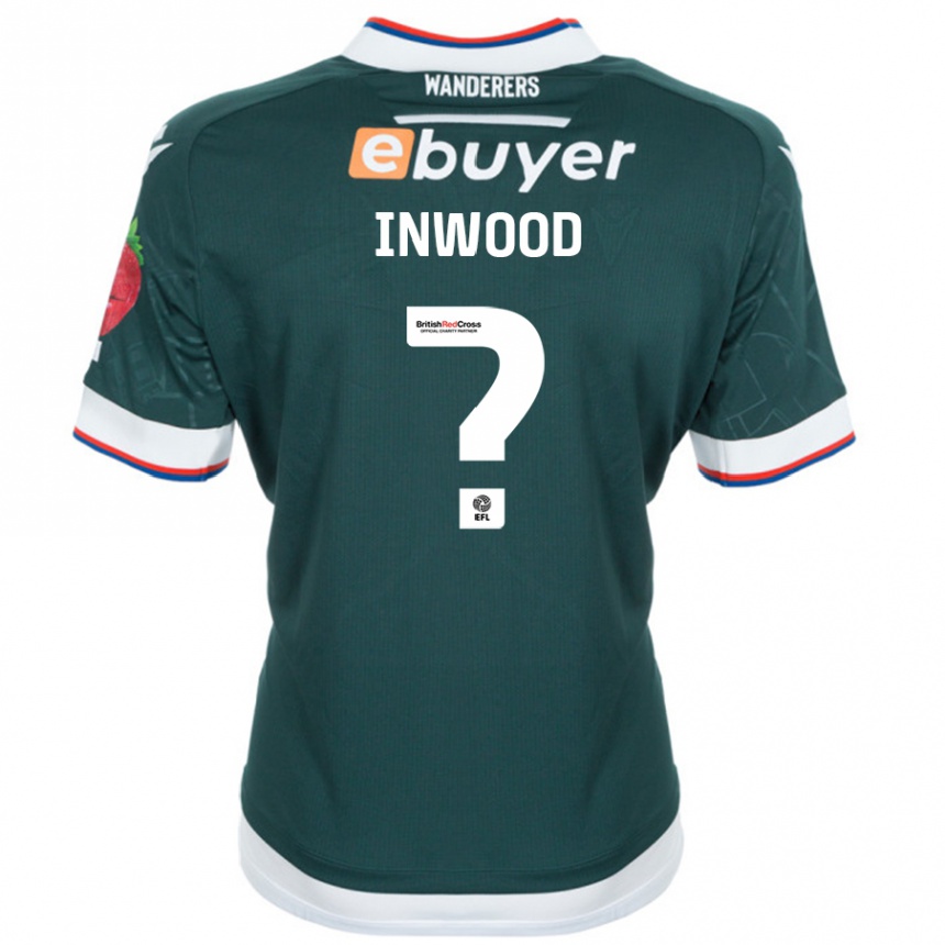 Gyermek Labdarúgás Sam Inwood #0 Sötétzöld Idegenbeli Jersey 2024/25 Mez Póló Ing