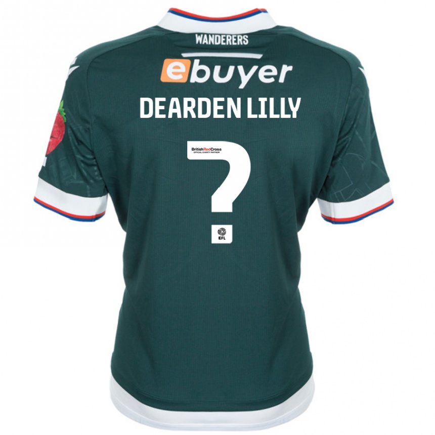 Gyermek Labdarúgás Jessica Dearden-Lilly #0 Sötétzöld Idegenbeli Jersey 2024/25 Mez Póló Ing