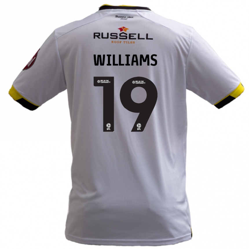 Gyermek Labdarúgás Dylan Williams #19 Fehér Idegenbeli Jersey 2024/25 Mez Póló Ing