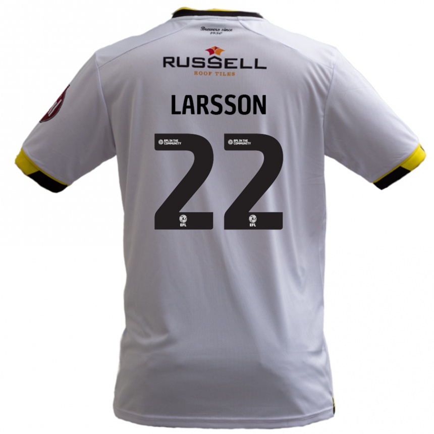 Gyermek Labdarúgás Julian Larsson #22 Fehér Idegenbeli Jersey 2024/25 Mez Póló Ing