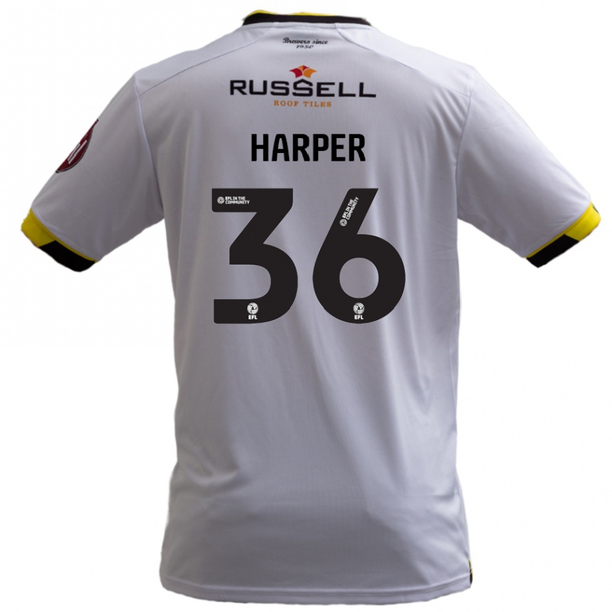 Gyermek Labdarúgás Rekeem Harper #36 Fehér Idegenbeli Jersey 2024/25 Mez Póló Ing