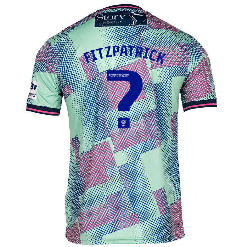 Gyermek Labdarúgás Aran Fitzpatrick #0 Zöld Idegenbeli Jersey 2024/25 Mez Póló Ing