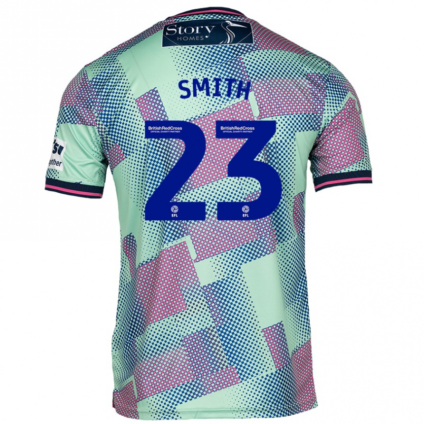 Gyermek Labdarúgás Jude Smith #23 Zöld Idegenbeli Jersey 2024/25 Mez Póló Ing