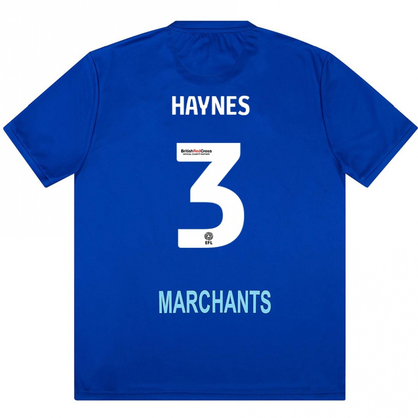 Gyermek Labdarúgás Ryan Haynes #3 Zöld Idegenbeli Jersey 2024/25 Mez Póló Ing